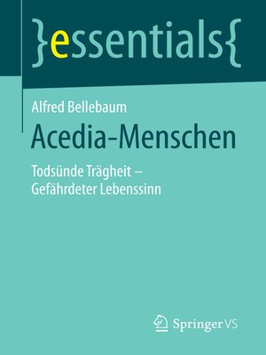 cover image of Acedia-Menschen